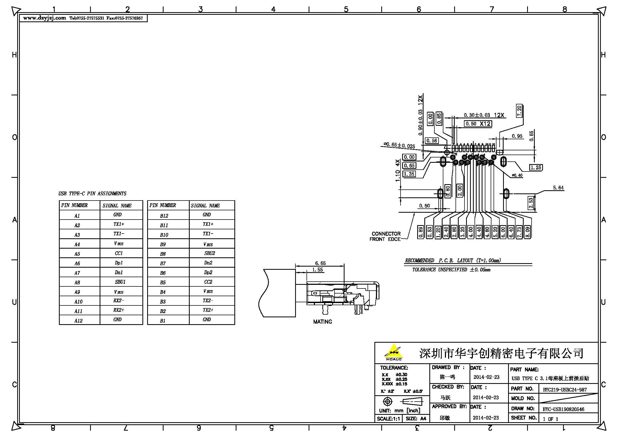 USB TYPE C 3.1母座板上前插后贴L=9.87MM产品图_页面_2.jpg