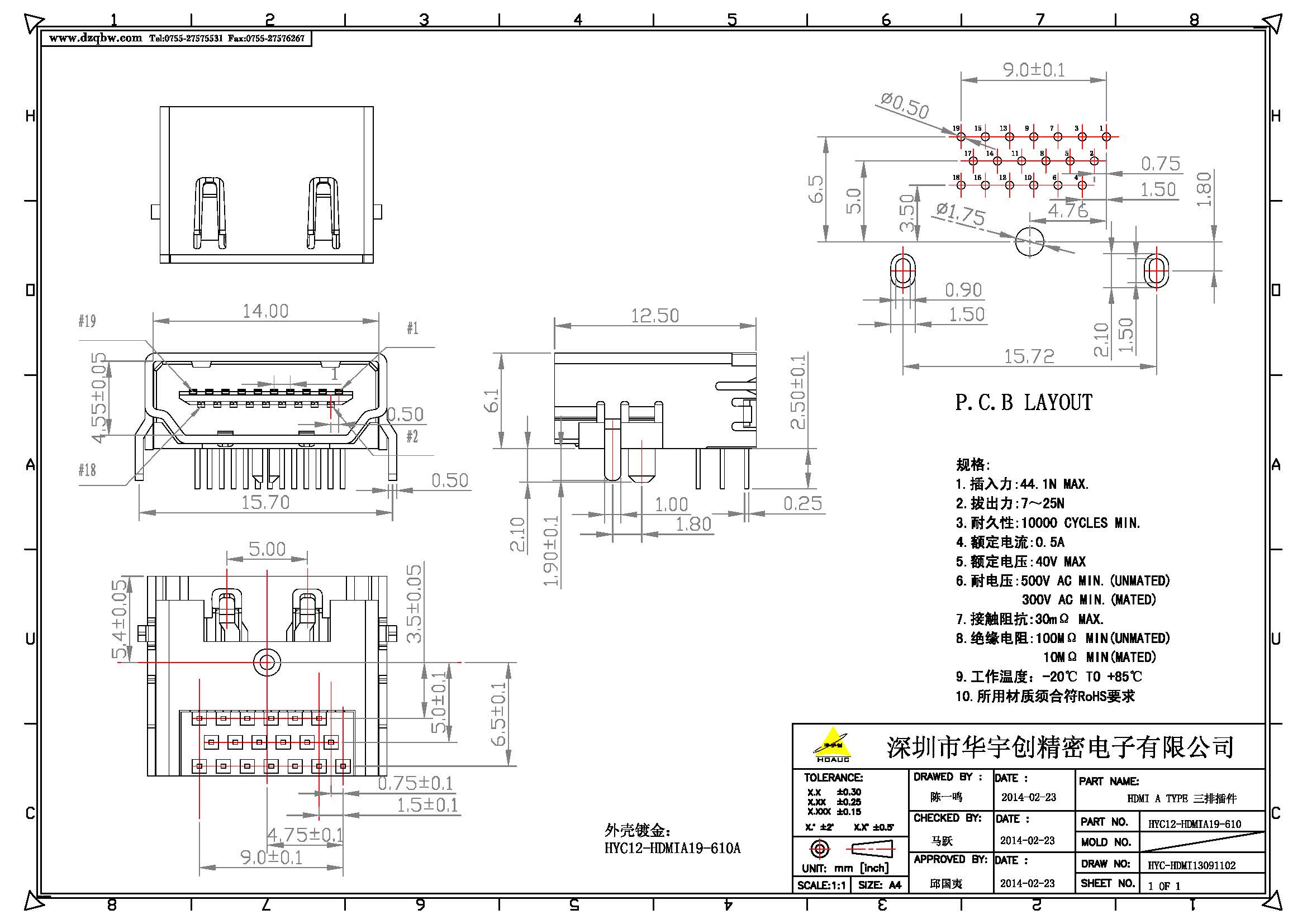 HDMI A TYPE 三排插件产品图.jpg