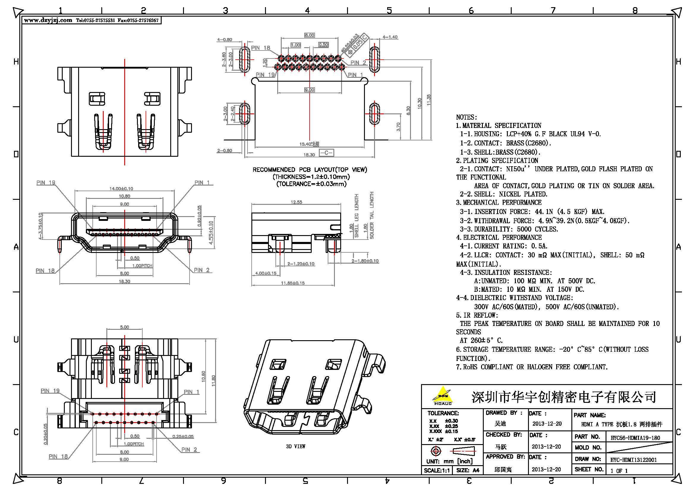 HDMI A TYPE 沉板1.8 两排插件产品图.jpg